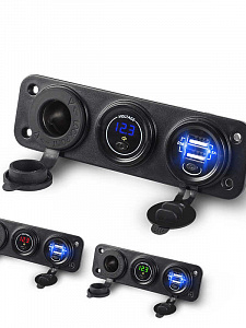 TDS TS-CAU48 Зеленый Разветвитель авто (Врезной)